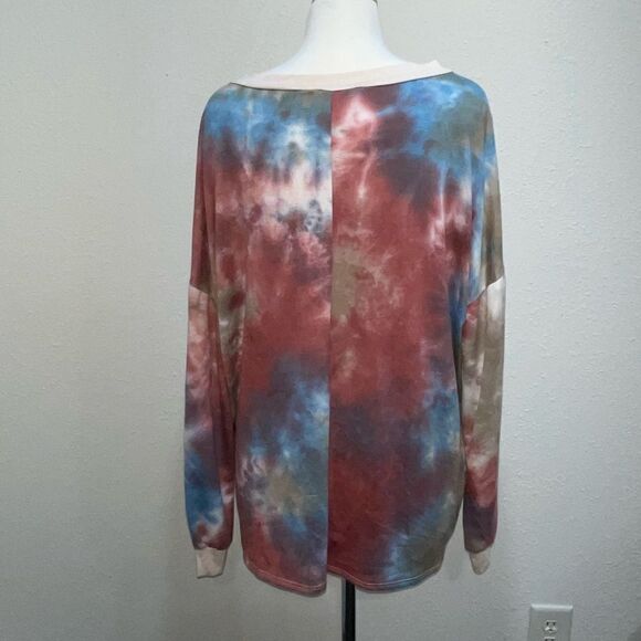 NWT Plus Size Haptics Tie Dye Top Size 1X - Picture 2 of 6